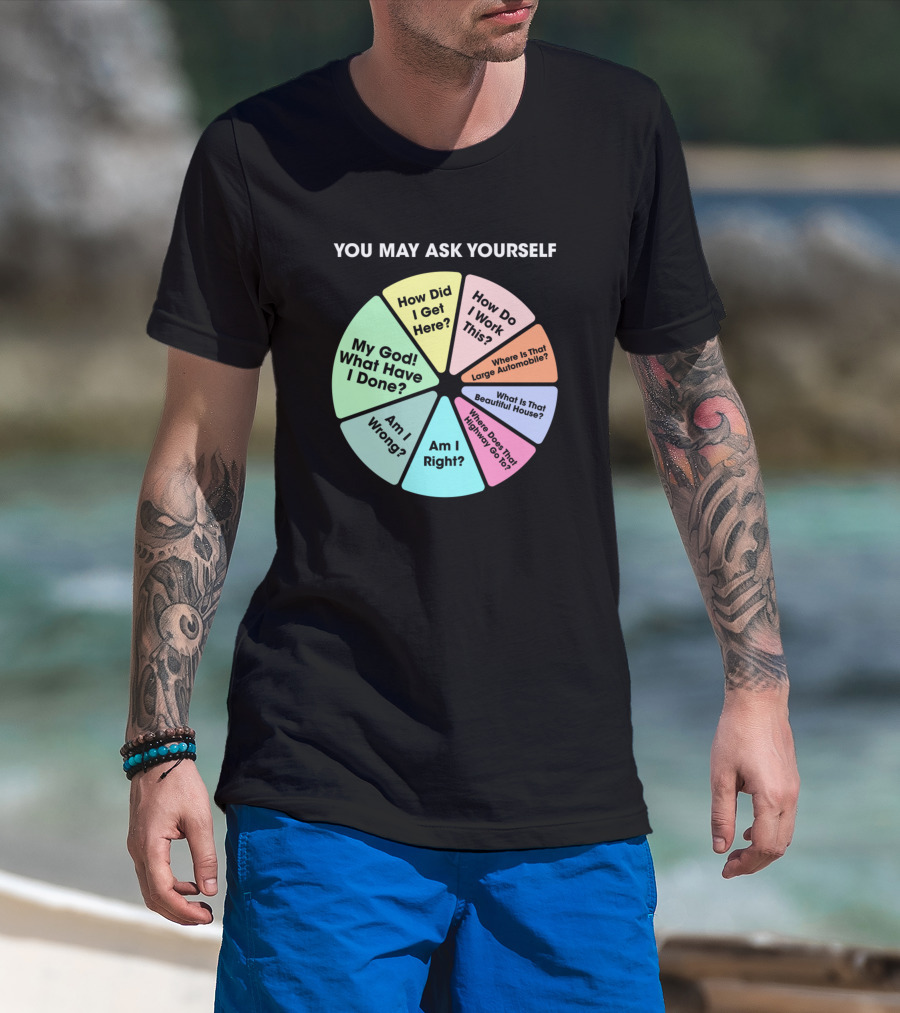 Talking Heads You May Ask Yourself Once In A Lifetime Lyrics Wheel T-Shirt