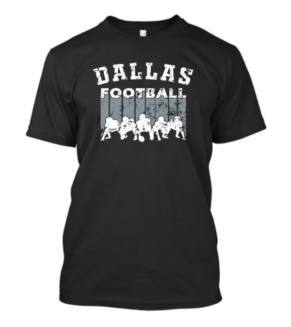 Dallas Football Retro Cool Stripe Lineman T-Shirt