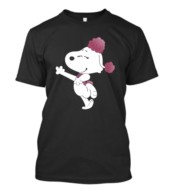 Fifi Dancing Snoopy Flower Adorned Ballet Pose T-Shirt