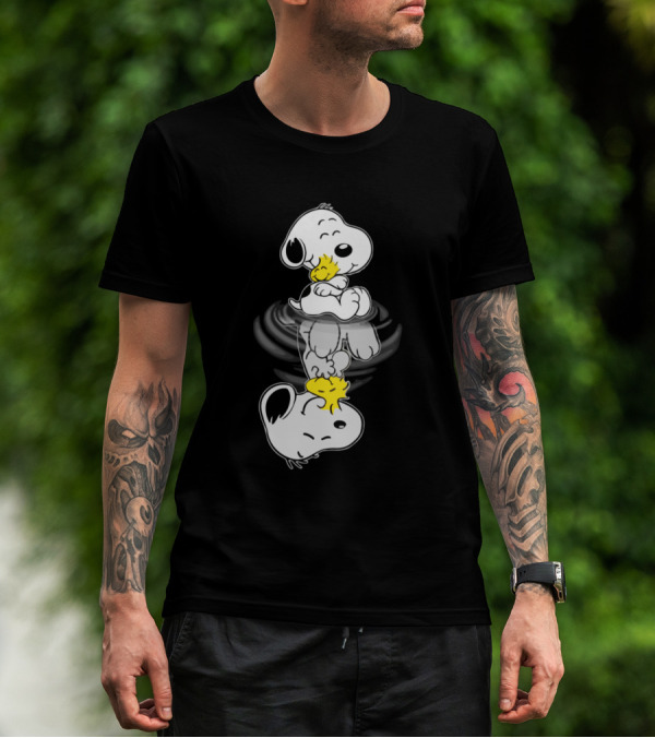 Snoopy And Woodstock Water Reflection Fun T-Shirt