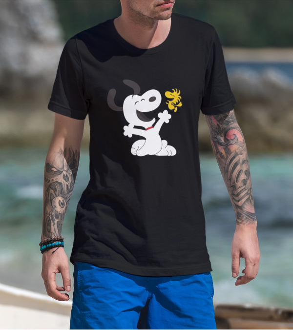 Snoopy Happiness With Woodstock Best Friend Joyful Moment T-Shirt