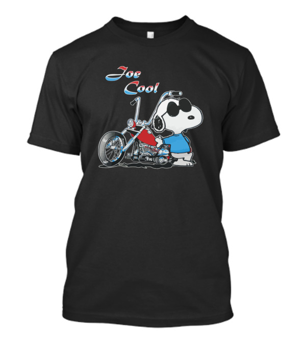 Snoopy Joe Cool Motor Bikes Peanuts Snoopy With Motorcycle T-Shirt