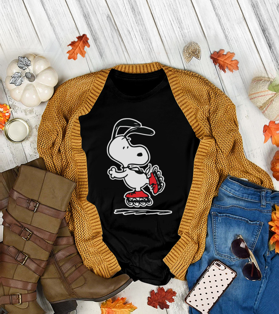Snoopy Roller Skating Fun Snoopy Snoopy T-Shirt
