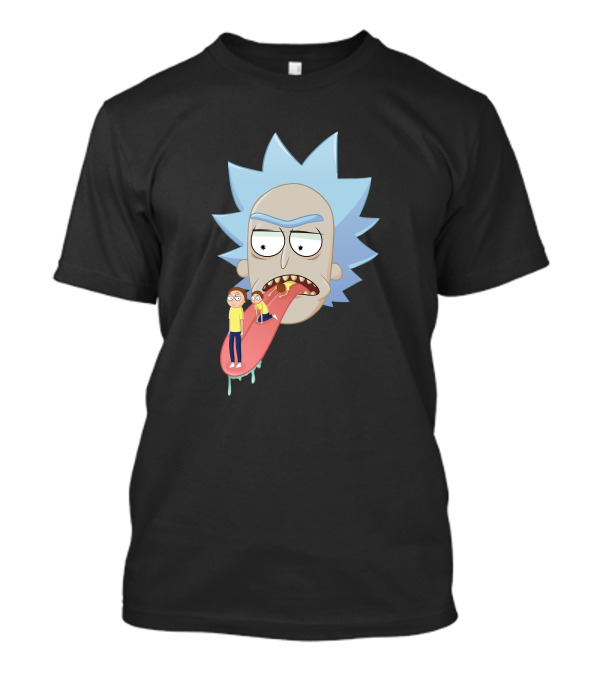 Evolution Of Morty Rick And Morty Head With Multiple Mortys On Tongue T-Shirt