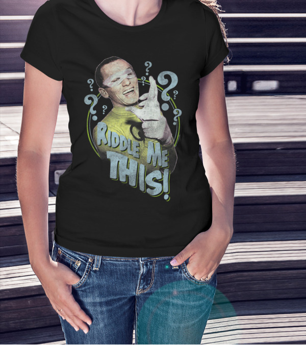 Batman Classic TV Series Riddle Me This Joker Question Marks T-Shirt