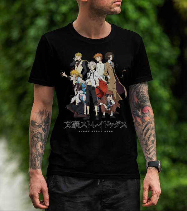 Bungo Stray Dogs Classic Anime Characters Ensemble T-Shirt