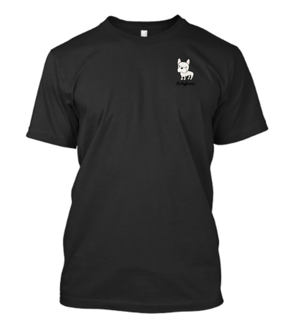 Rubyfornia French Bulldog Icon In Minimalist T-Shirt