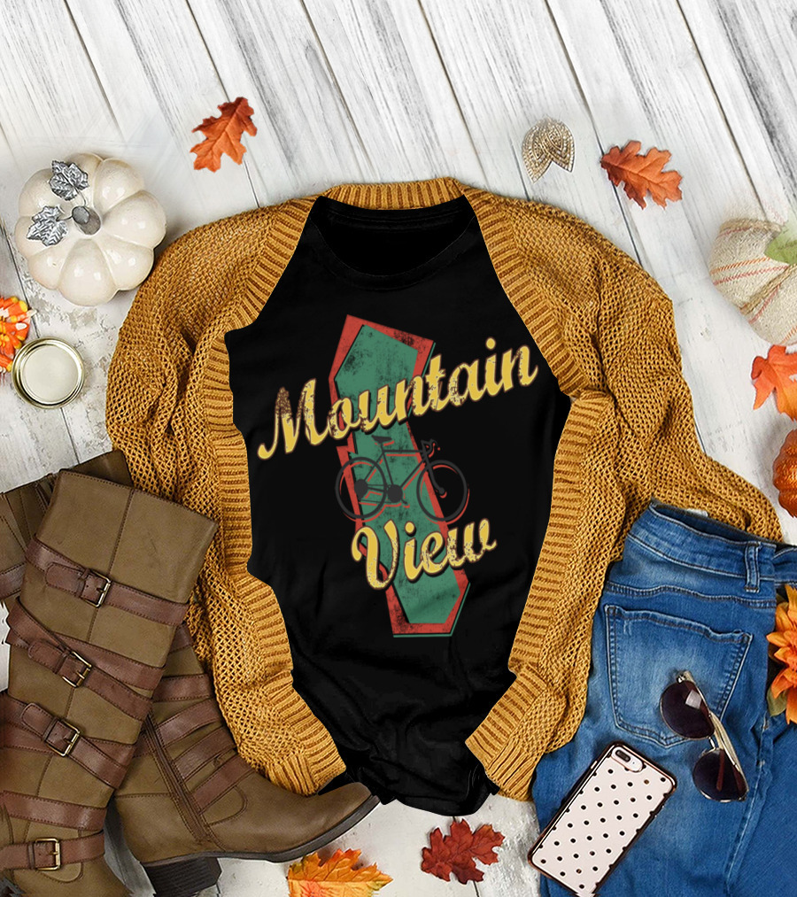 Mountain View California Vintage Bicycle T-Shirt