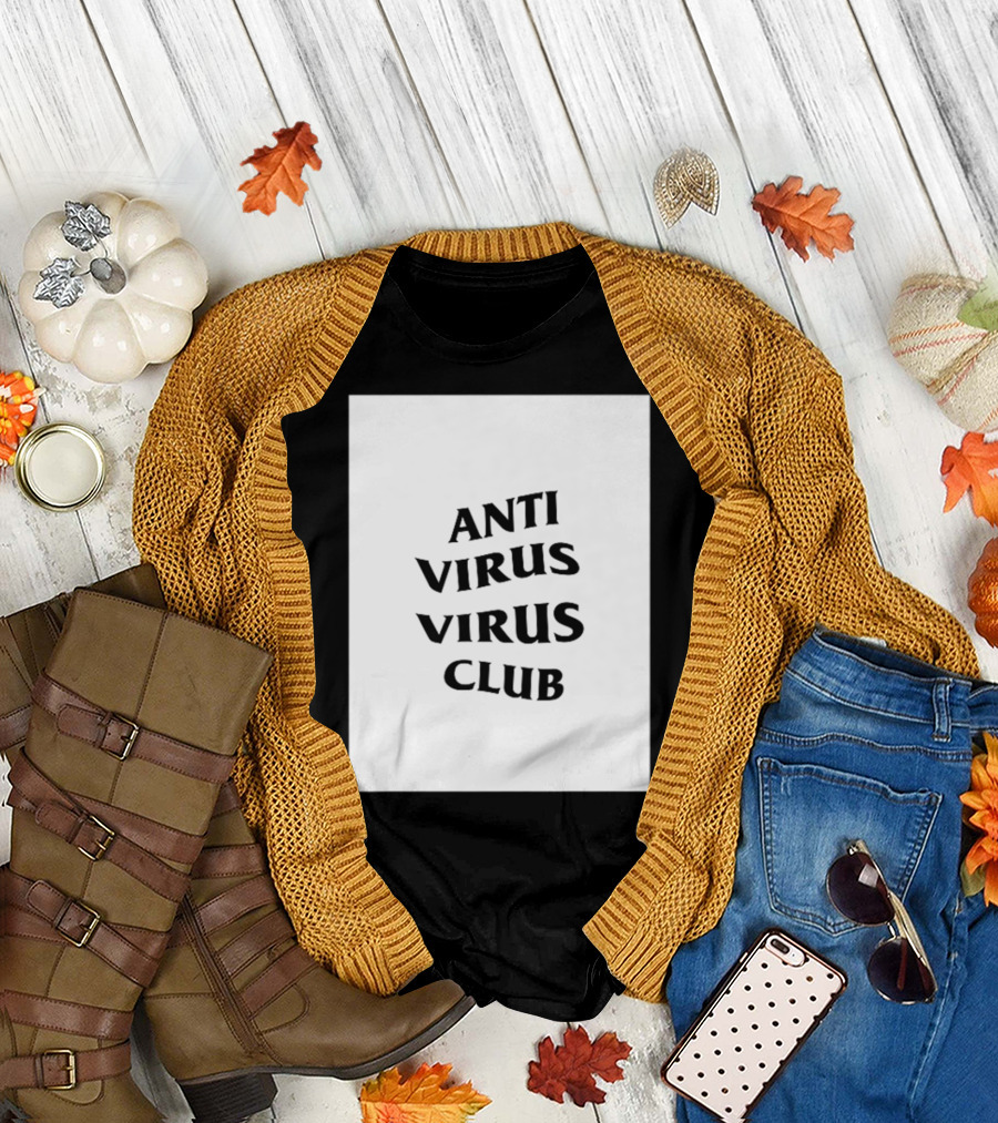 Anti Virus Virus Club Soft Touch Hacker T-Shirt