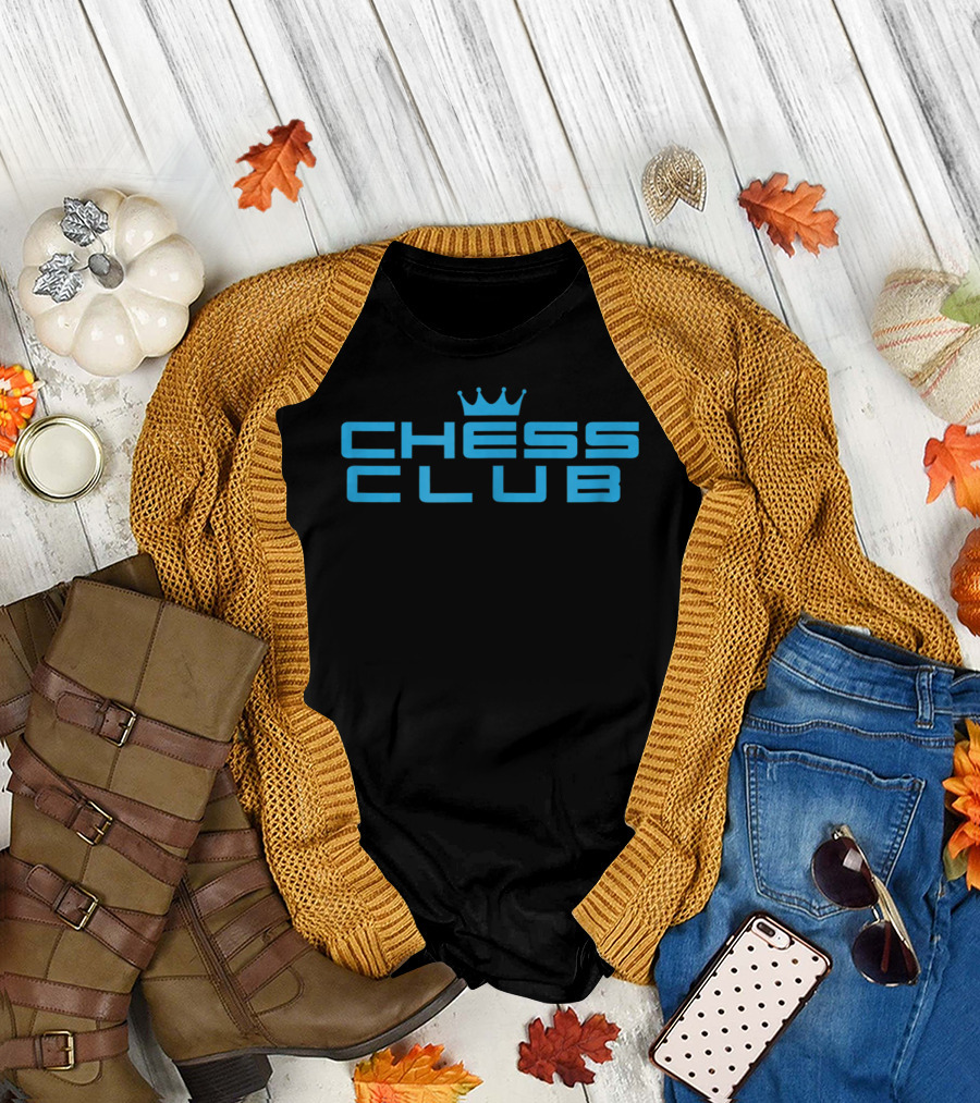 Chess Club with King's Crown T-Shirt