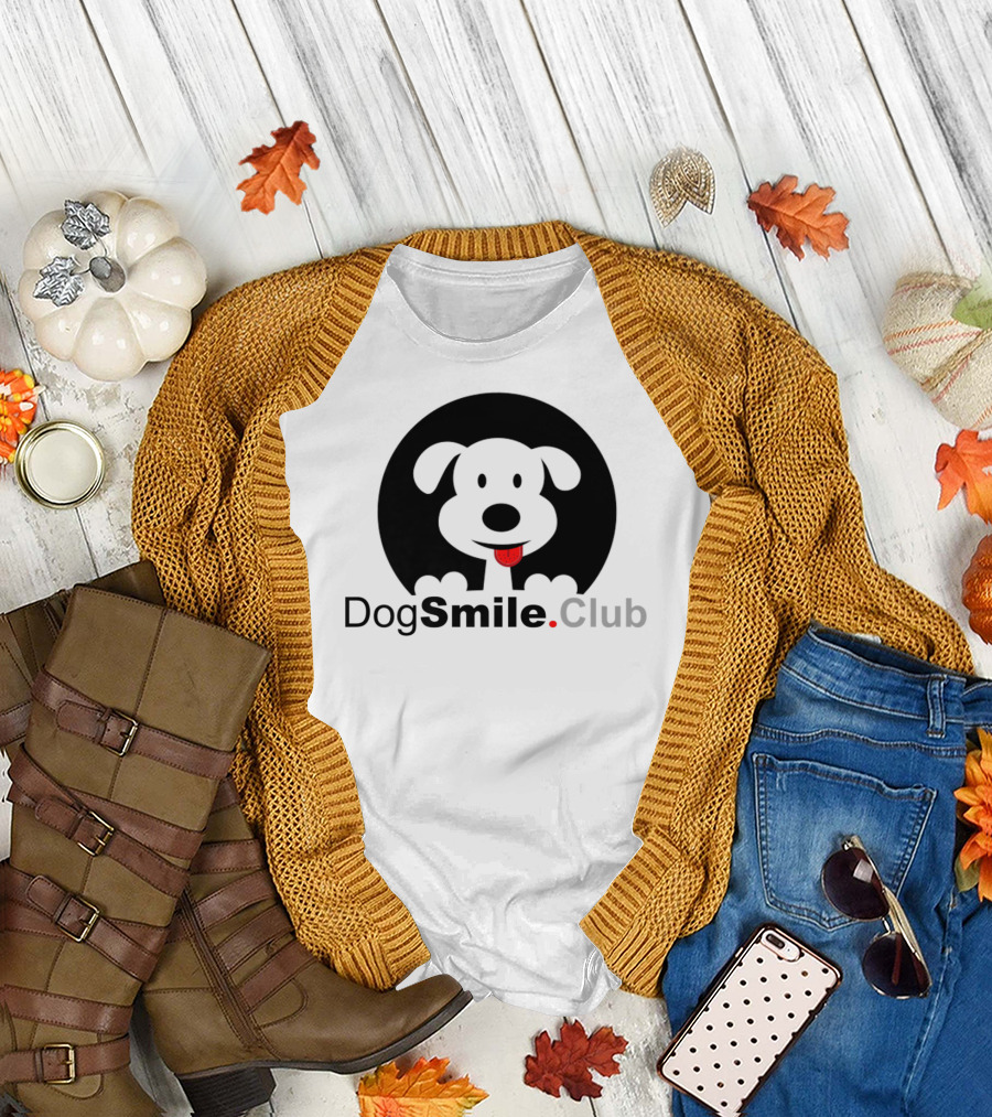 DogSmile Club Happy Canine Icon with Red Tongue T-Shirt