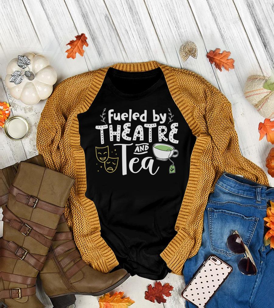 Fueled by Theatre and Tea Drama Club Cup Masks T-Shirt