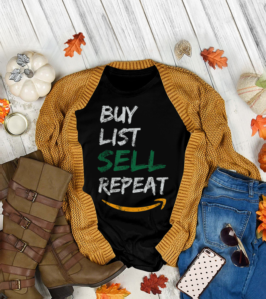 Buy List Sell Repeat Amazon Arbitrage Seller Motiv Arrow T-Shirt