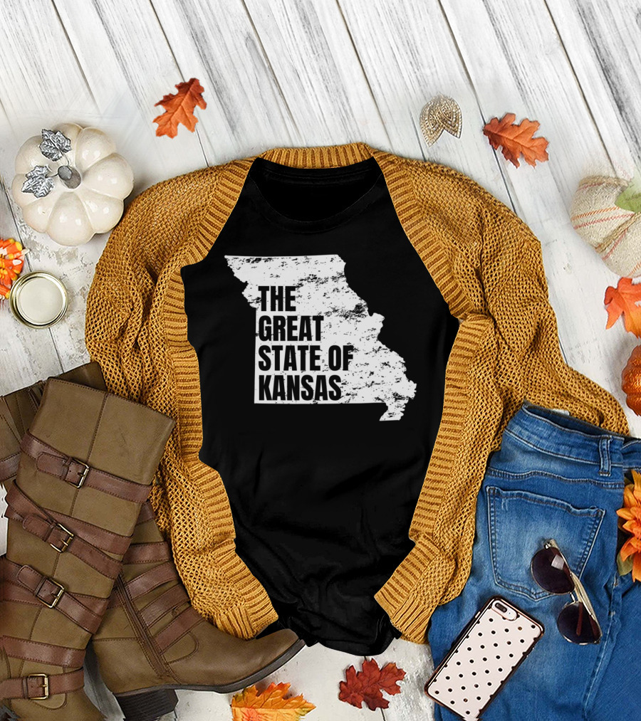 The Great State of Kansas Meme President Trump Missouri Map T-Shirt
