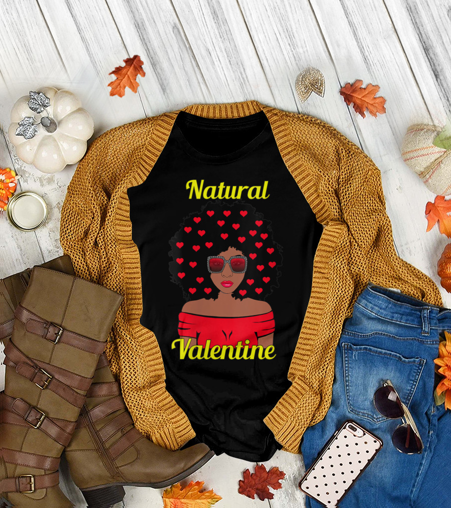 Natural Valentine Red Hearts Glasses T-Shirt