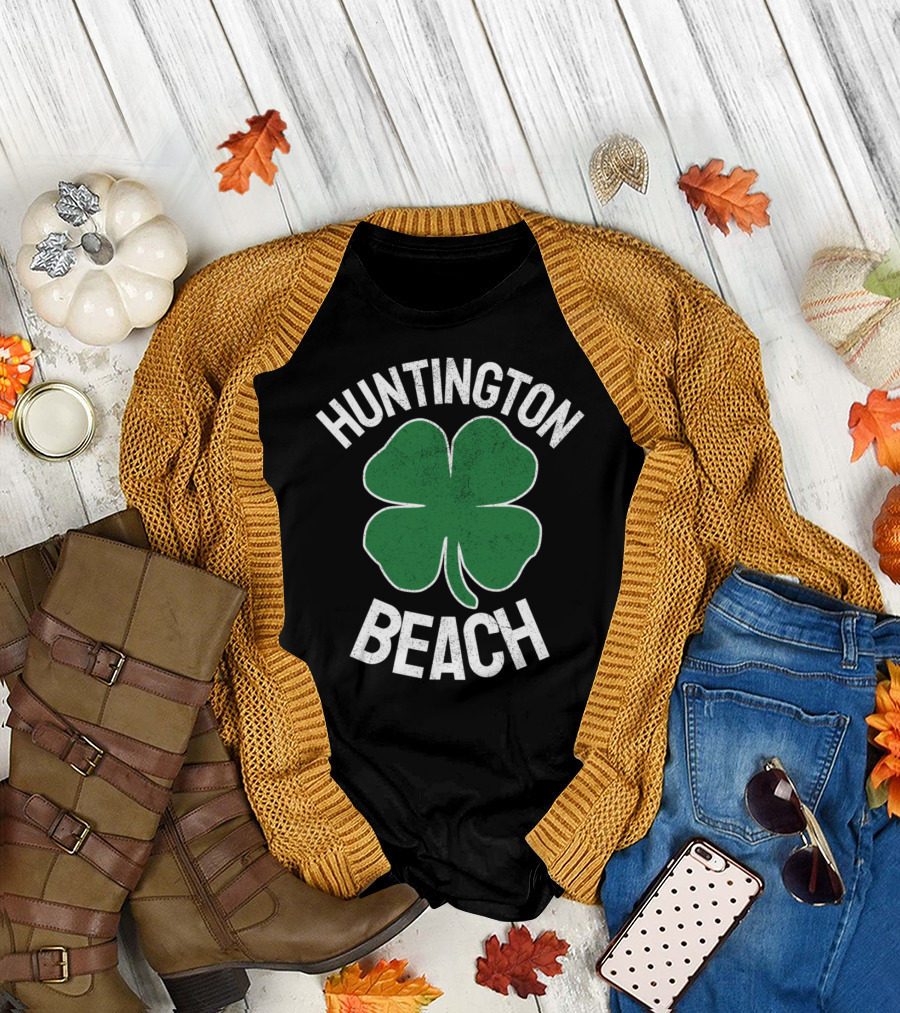 Huntington Beach St. Patrick's Day Shamrock T-Shirt