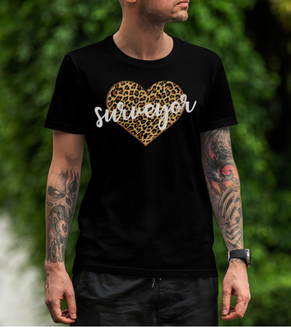 Surveyor Leopard Print Heart T-Shirt