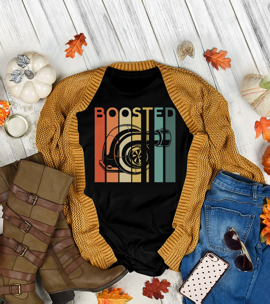 Boosted Turbocharger Retro Stripes T-Shirt