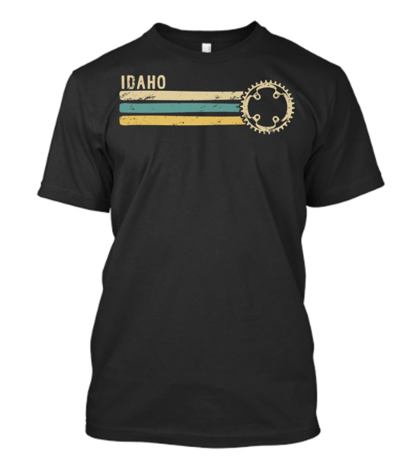 Idaho Vintage 70s 80s Biking Avec Gear Stripes T-Shirt