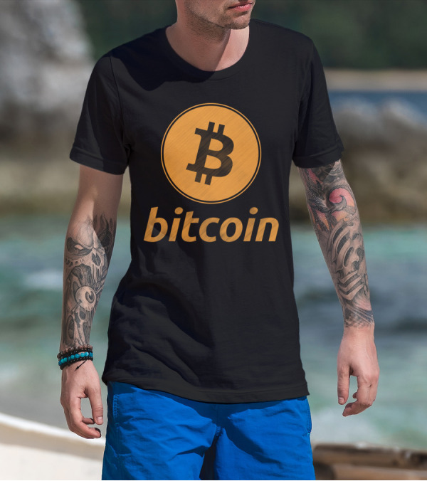 Bitcoin Icon Bitcoin Text T-Shirt