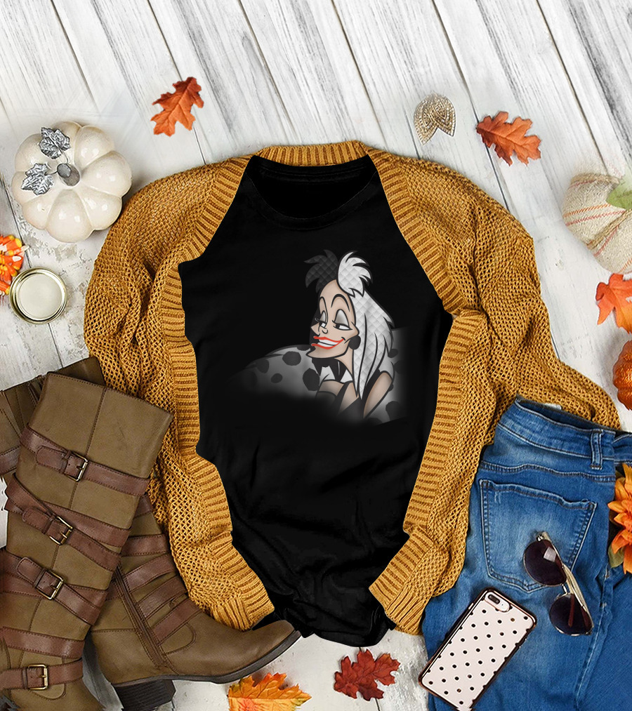 Disney 101 Dalmatians Evil Cruella De Vil Character T-Shirt