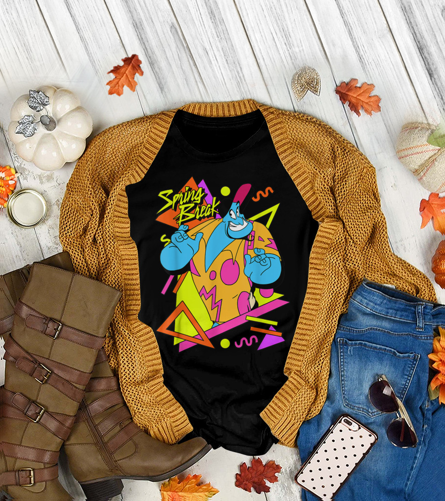 Disney Aladdin Genie Spring Break 90's T-Shirt