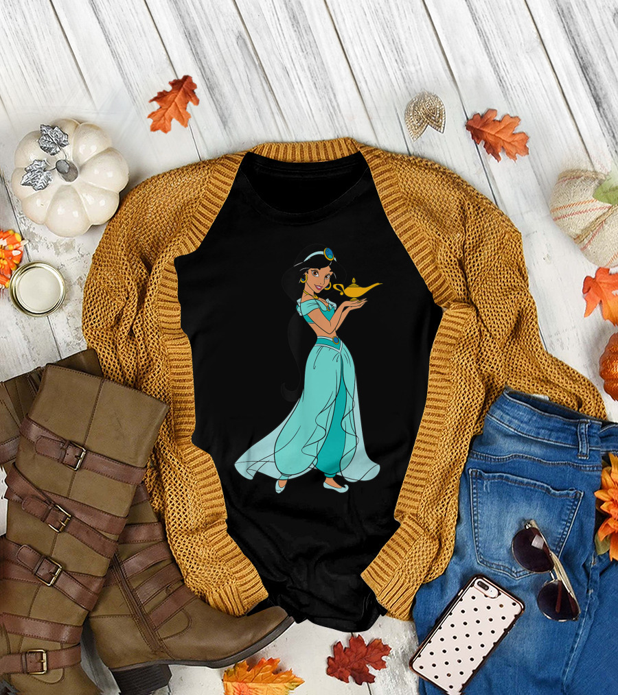 Disney Aladdin Princess Jasmine Holding Magic Lamp T-Shirt