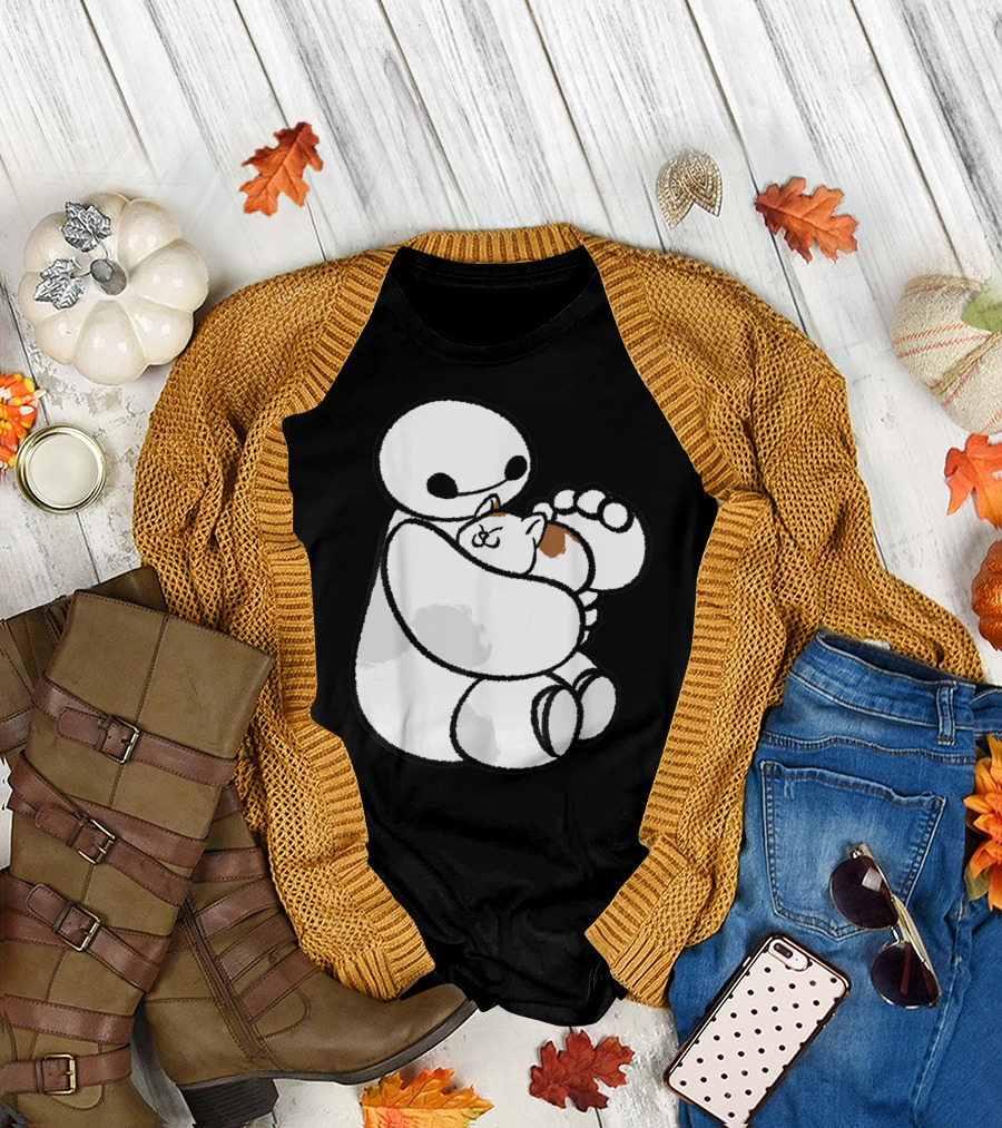 Disney Big Hero 6 Baymax Cat Cute Hug T-Shirt
