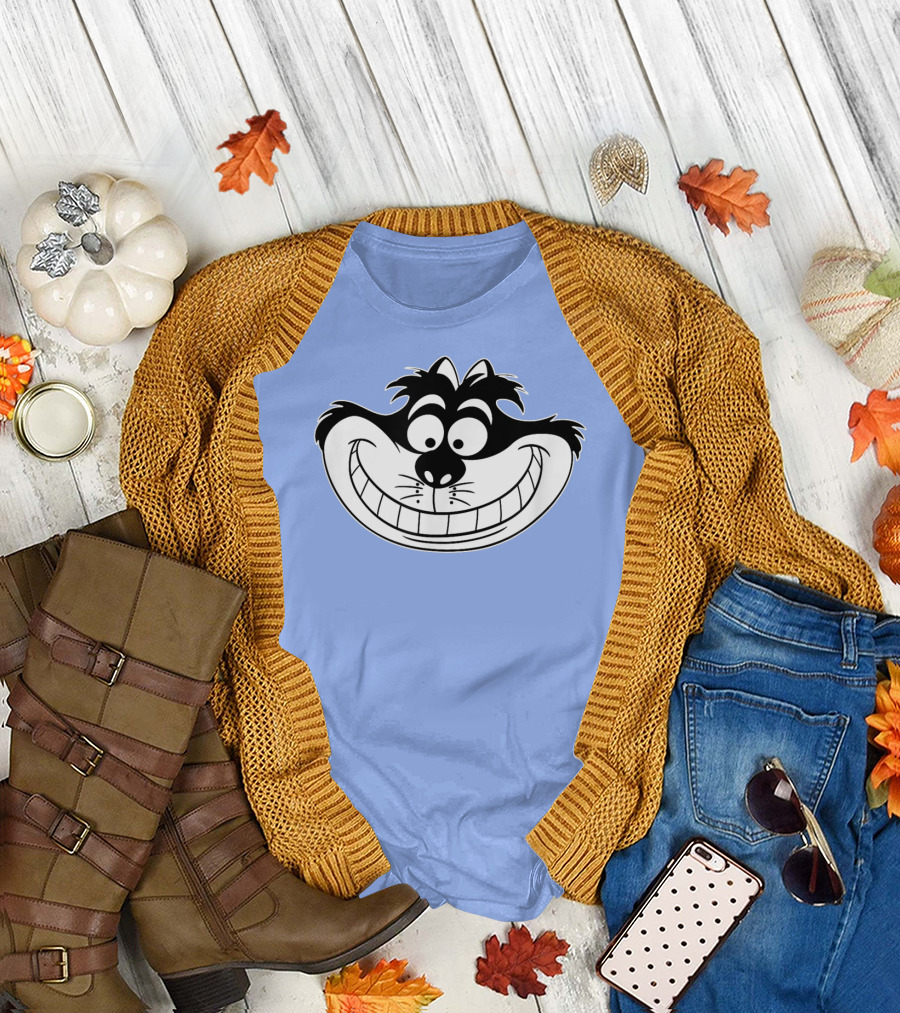Disney Cheshire Cat Grinning Face T-Shirt