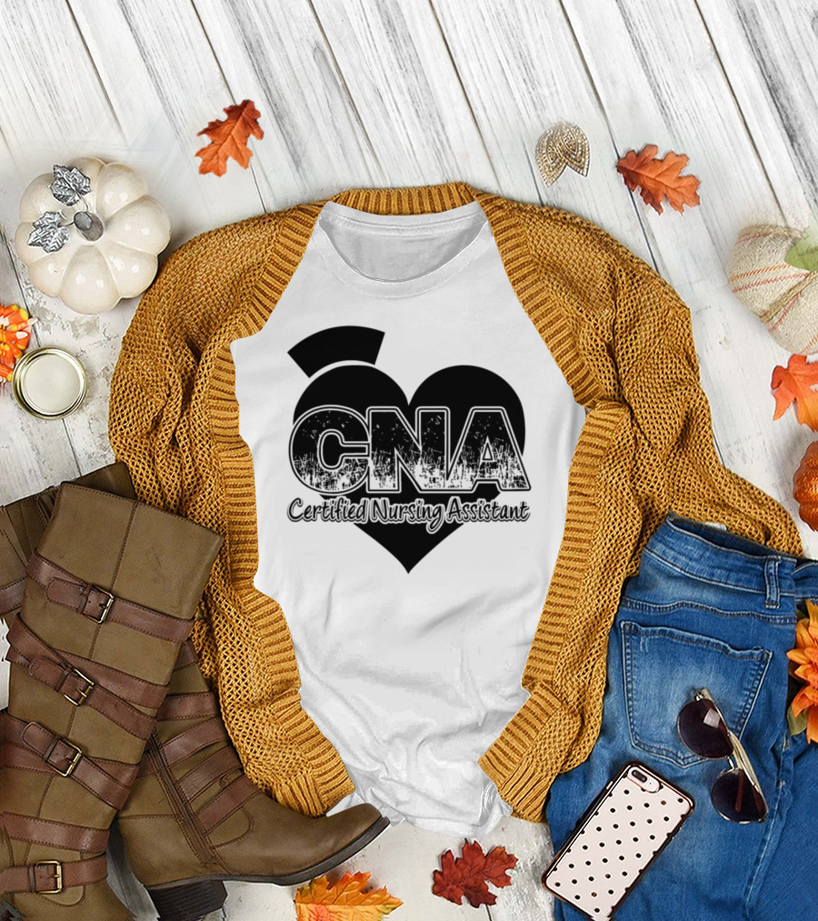 CNA Certified Nursing Assistant Heart T-Shirt