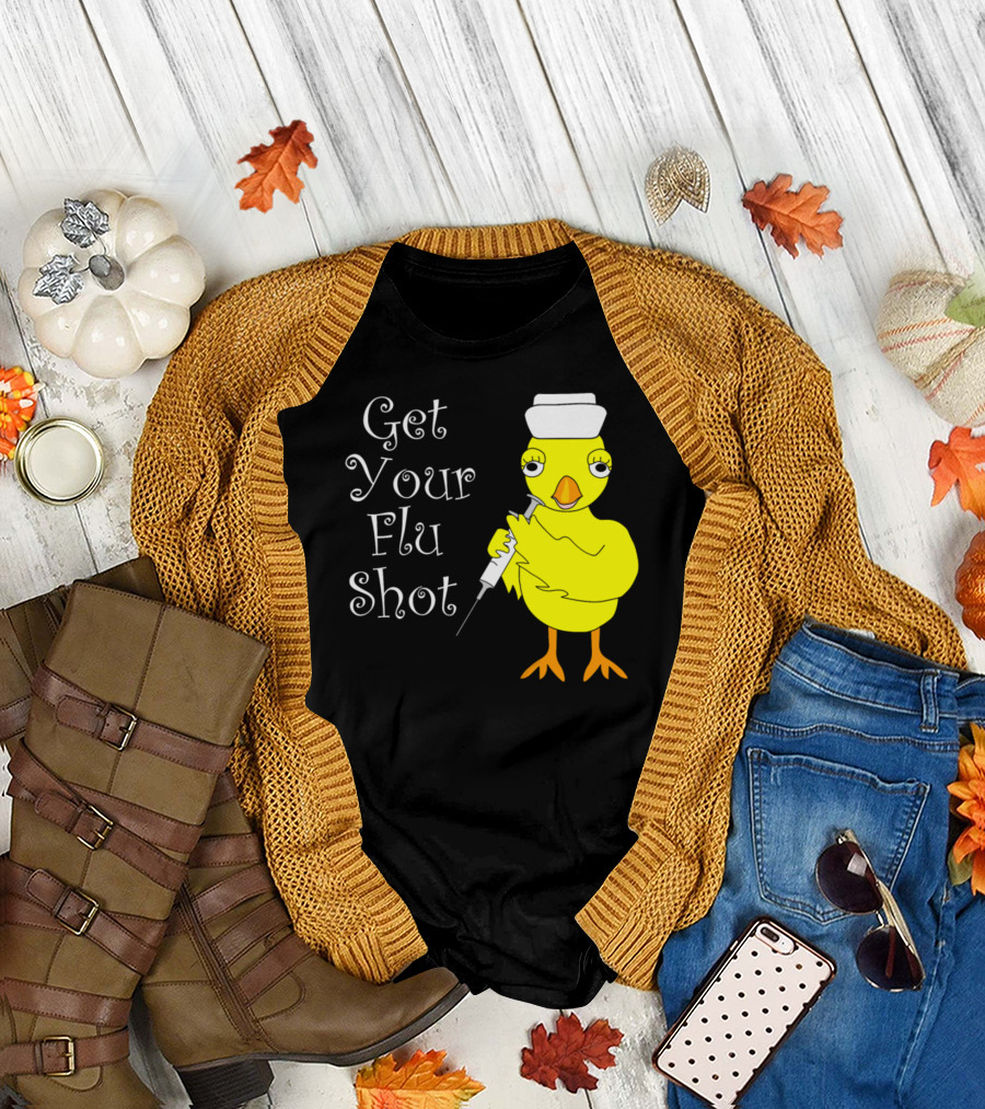 Get Your Flu Shot Chick Nurse T-Shirt