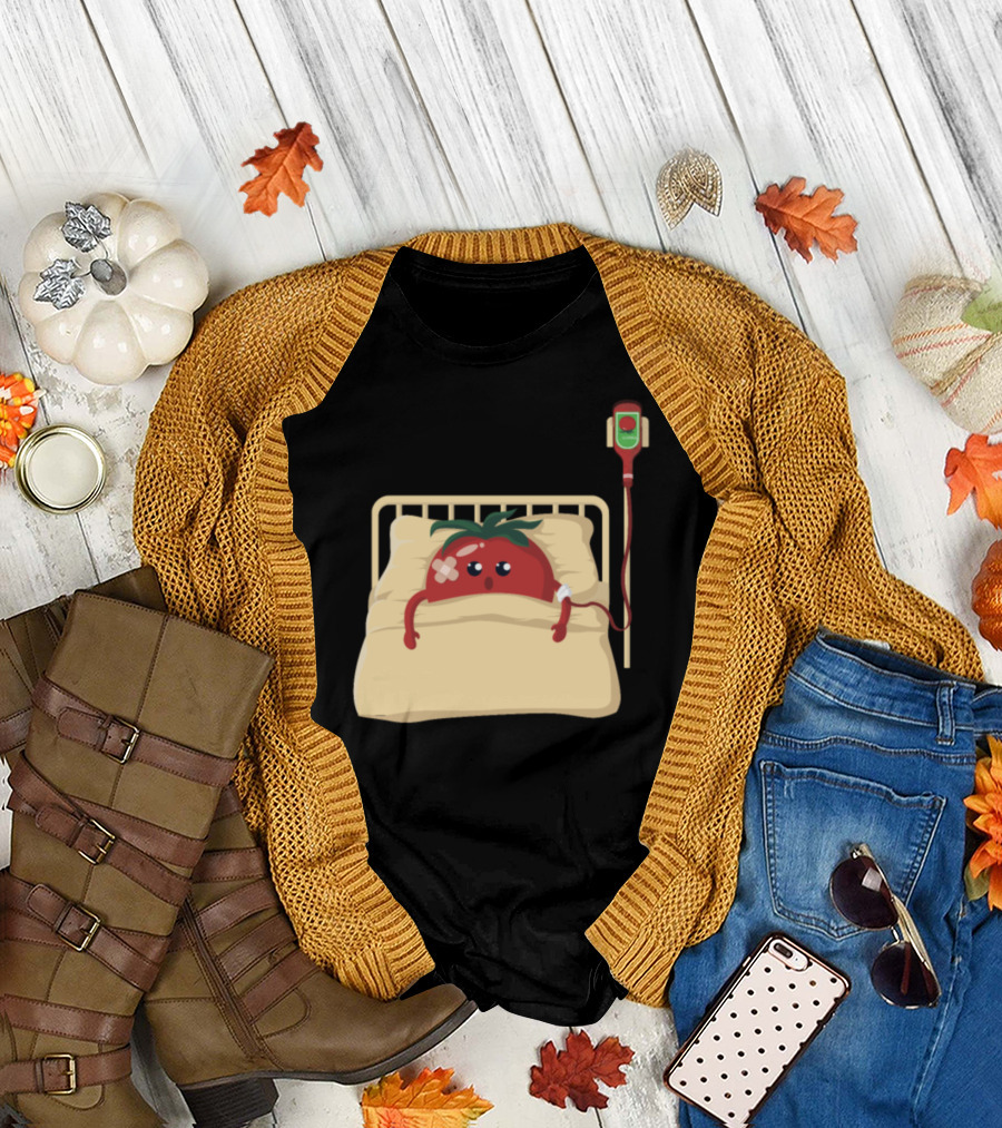 Tomato Hospital Bed with Ketchup IV T-Shirt