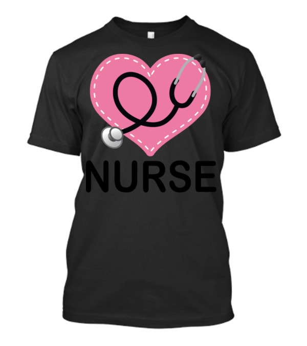 Nurse Heart Stethoscope T-Shirt