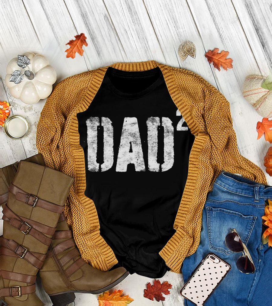 Dad Squared Mens Dad Of Two T-Shirt