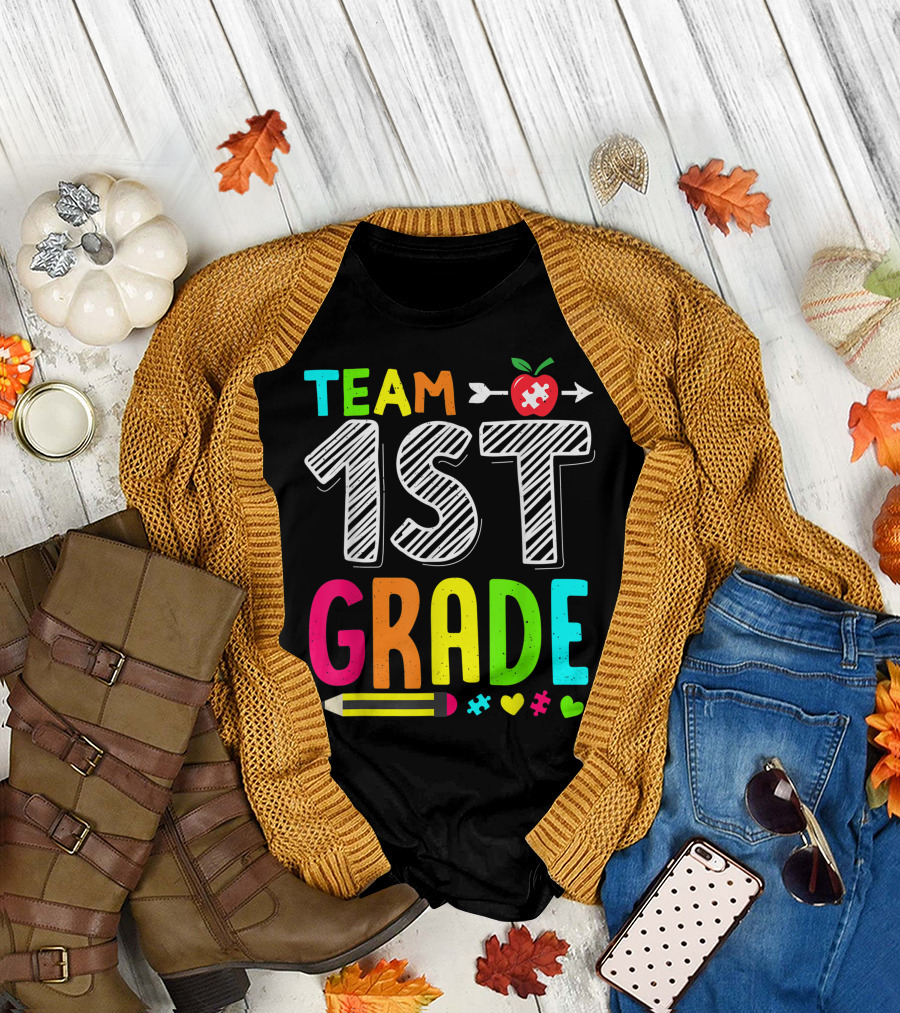 Team 1st Grade Autism Back To School Teacher T-Shirt