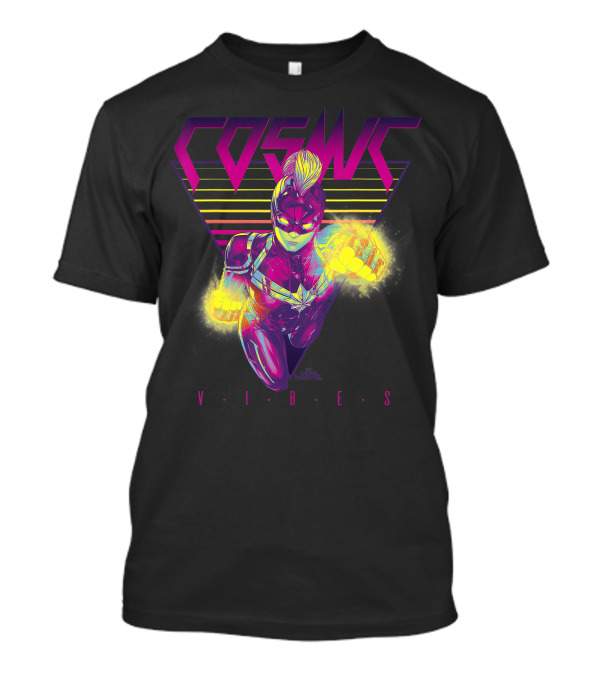 Cosmic Vibes Captain Marvel Triangle T-Shirt