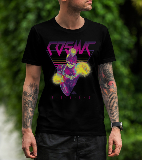 Cosmic Vibes Captain Marvel Triangle T-Shirt