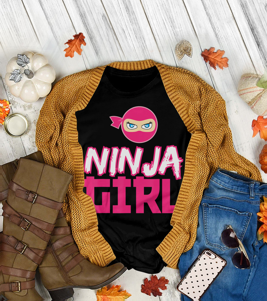 Ninja Girl Cute Ninja Fighter T-Shirt