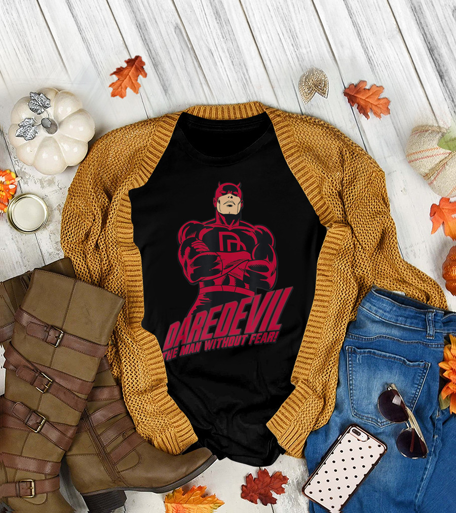Daredevil The Man Without Fear Superhero Iconic Image T-Shirt