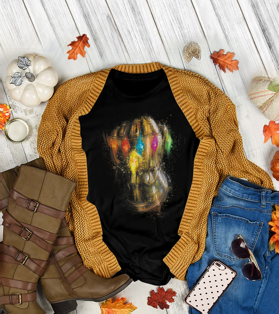 Avengers Endgame Thanos Infinity Gauntlet Marvel Stones T-Shirt