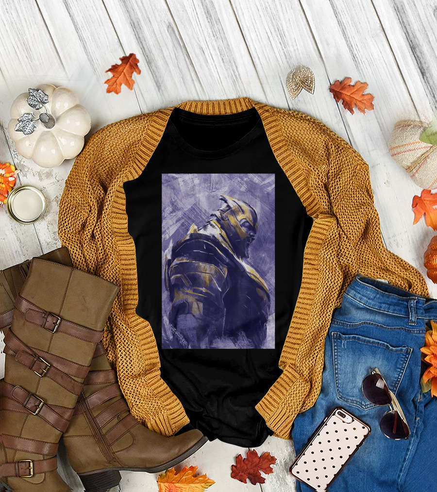 Avengers Endgame Thanos Brushstroke Painting Marvel Villain T-Shirt