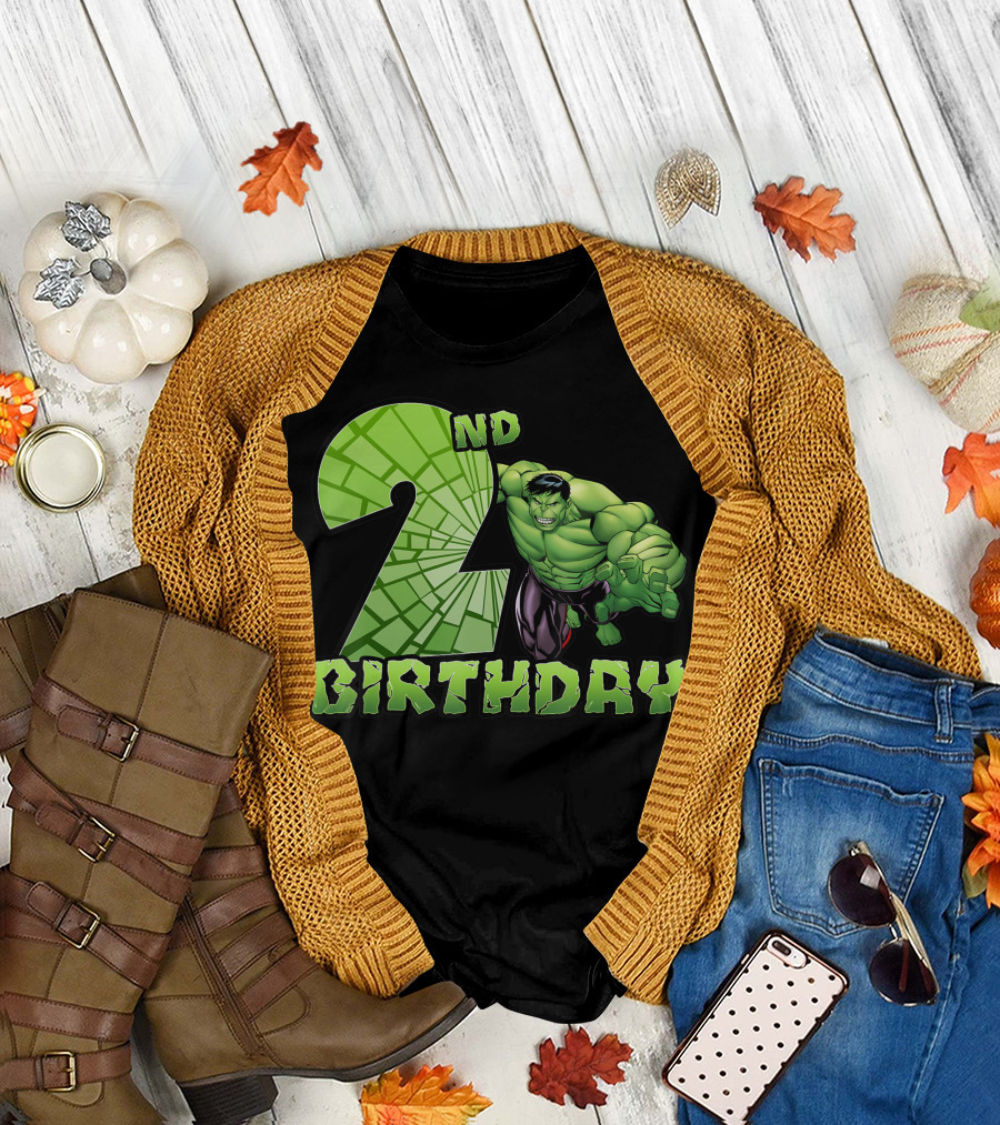 Marvel Avengers Hulk Smash 2nd Birthday T-Shirt