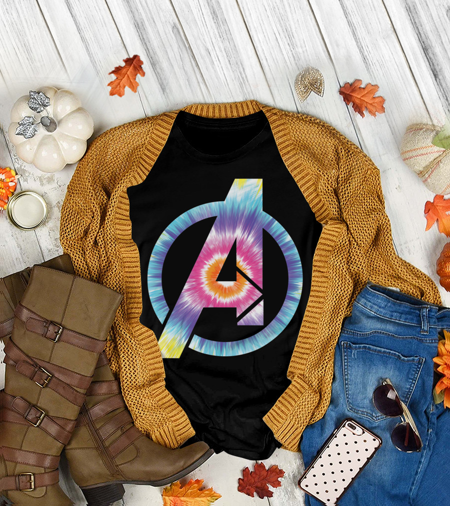 Avengers Tie Dye Logo Marvel T-Shirt