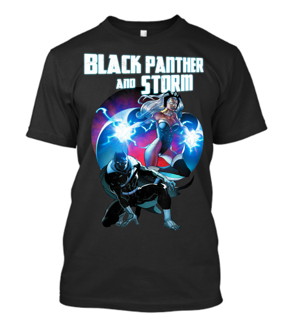 Black Panther And Storm Lightning Marvel Collaboration T-Shirt