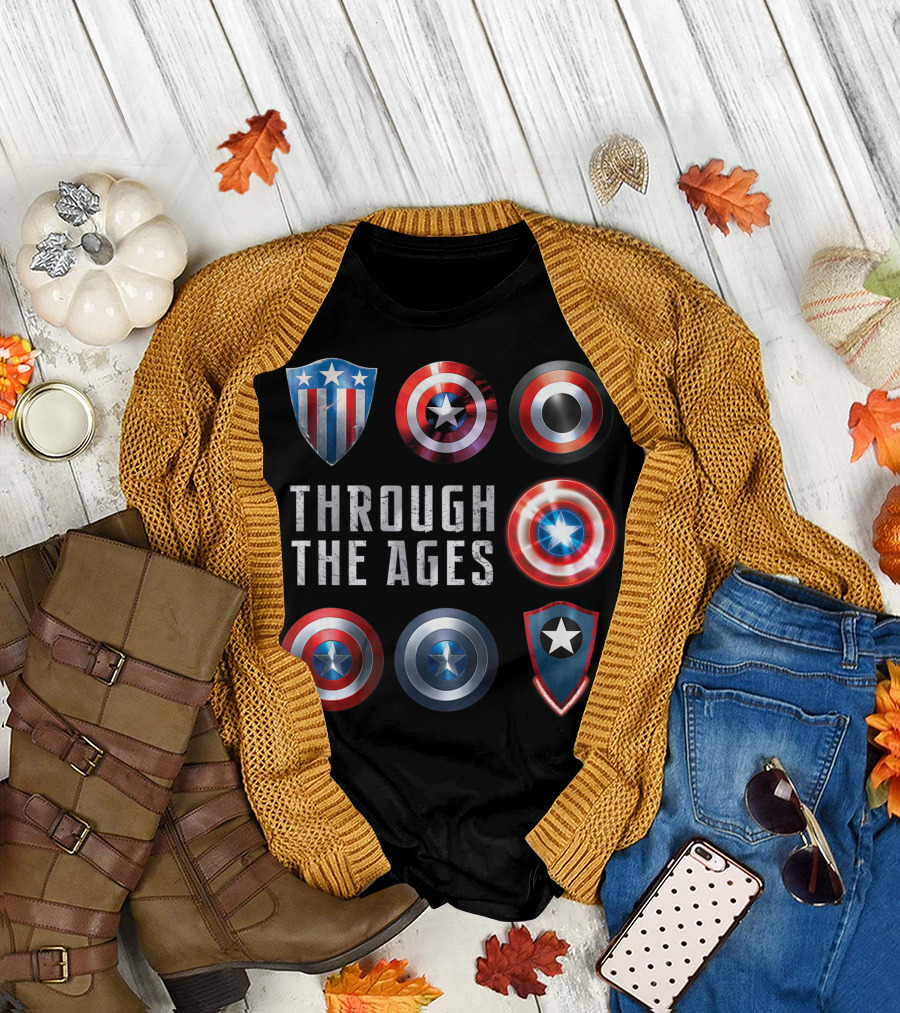 Marvel Captain America Shield Through the Ages T-Shirt