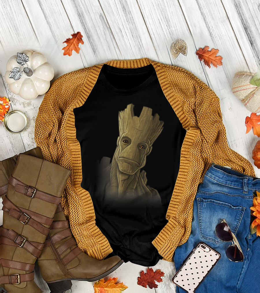 Marvel Guardians of the Galaxy Groot Face Character Closeup T-Shirt