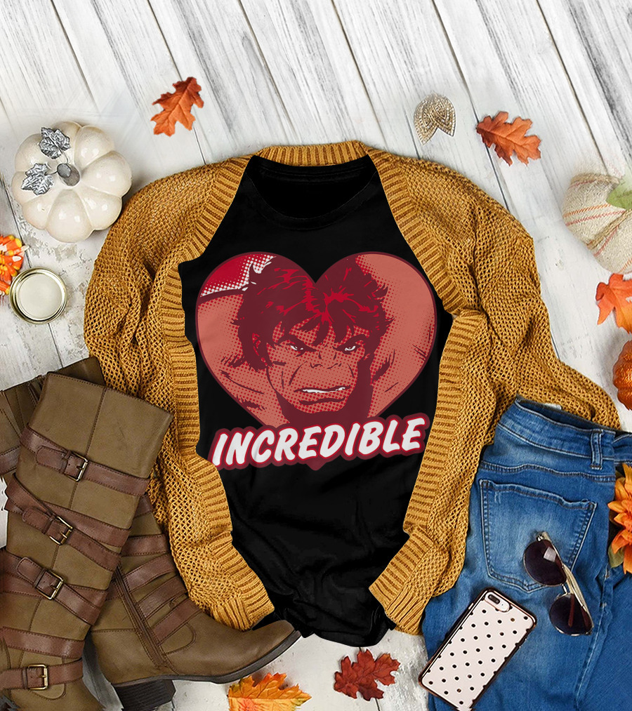 Marvel Incredible Hulk Heart Valentine T-Shirt