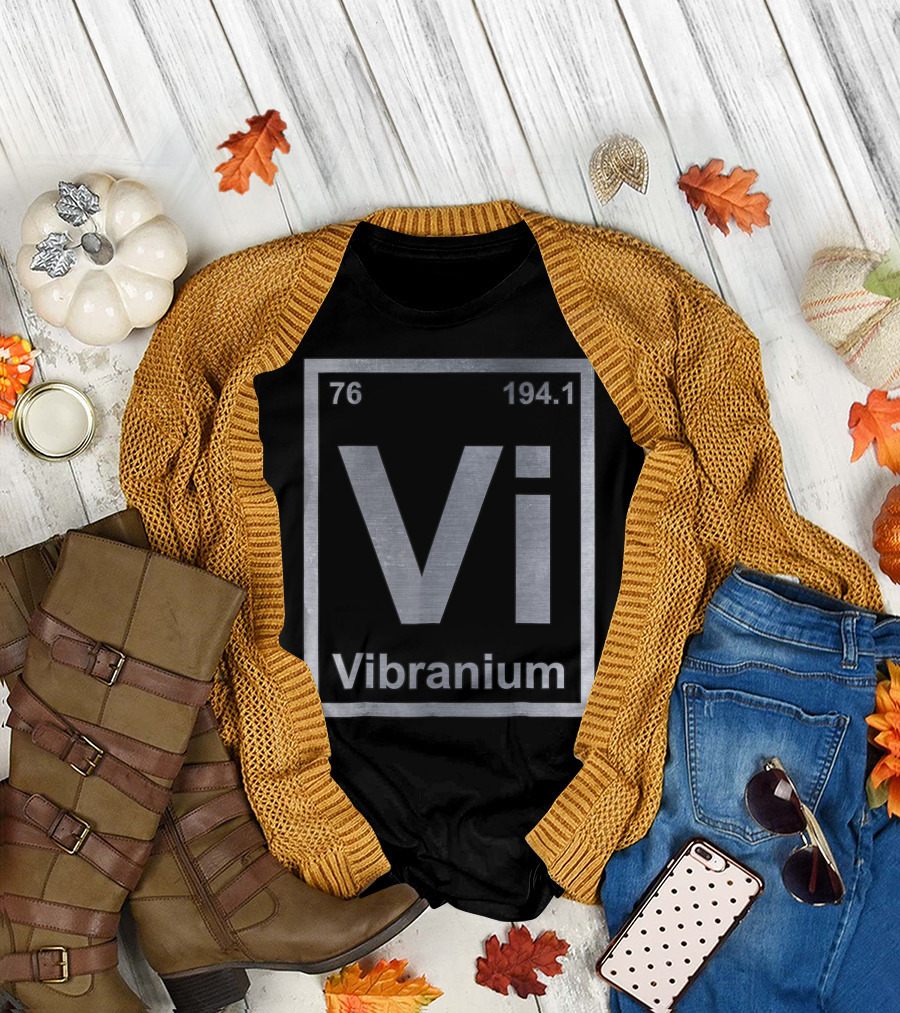 76 194.1 Vi Vibranium Marvel Periodic Element Metal T-Shirt