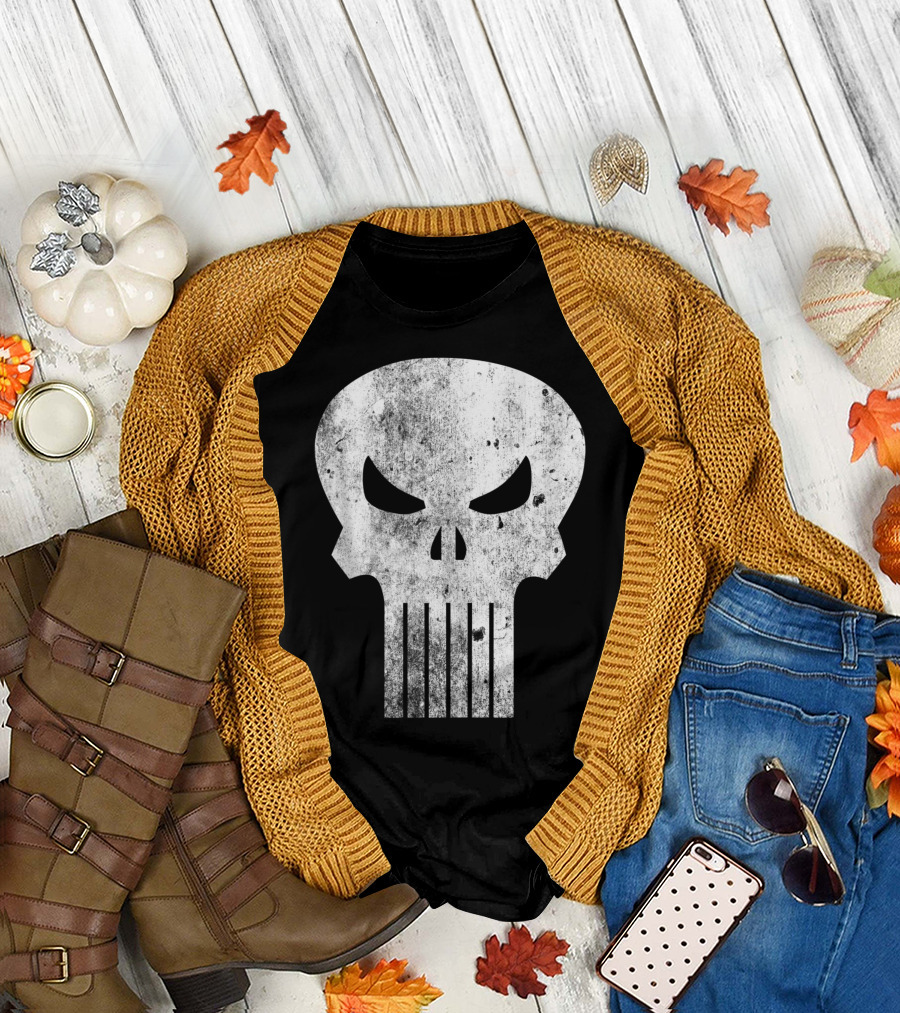 Marvel Punisher Distressed Skull T-Shirt