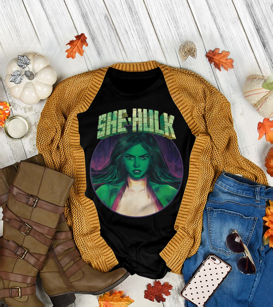 Marvel She Hulk Powers Of A Girl Bold Heroic T-Shirt